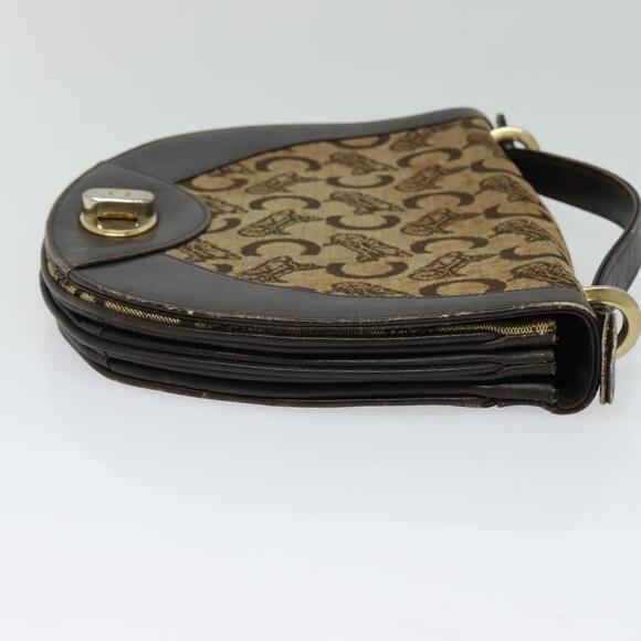 CELINE C Sulky Hand Bag Canvas Brown Gold - Picture 5 of 12